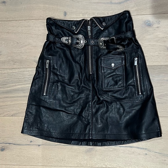 NWOT The Kooples Leather Skirt - Picture 1 of 6
